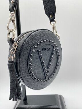 Valentino Yuki Rock Studded V Circle Crossbody Black VA1014 🖤 Lizzy